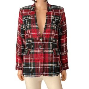 NWT Vintage Appleseed’s multicolor plaid blazer